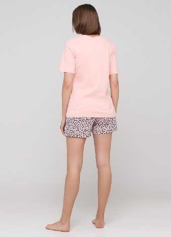 Персиковая всесезон пижама (футболка, шорты) футболка + шорты Maria Lenkevich