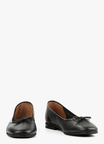 Жіночі балетки Le'BERDES | чорні однотонні бант натуральна шкіра (293152929)