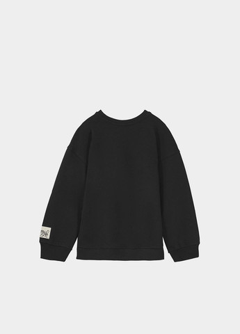 Piazza Italia світшот однотонний чорний кежуал бавовна