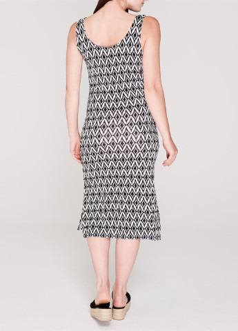 Чорно-білий кежуал сукня сукня-майка Full Circle з геометричним візерунком