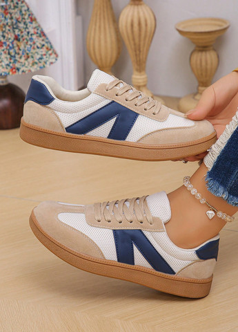 Кроссовки SHEIN бежевые демисезоны (338186995)