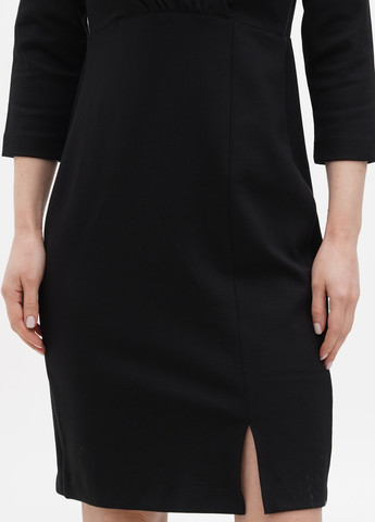 Черное кэжуал платье S.Oliver однотонное