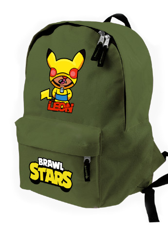 Детский рюкзак Леон Пикачу Бравл Старс (Leon Pikachu Brawl Stars) (9263-2601) MobiPrint (217832352)