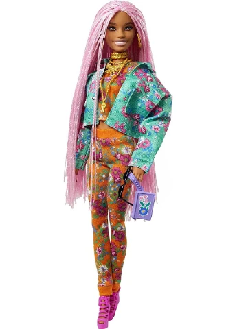 Кукла Barbie Extra Doll #10 Барби Экстра с розовыми дредами (GXF09) Mattel (255254771)