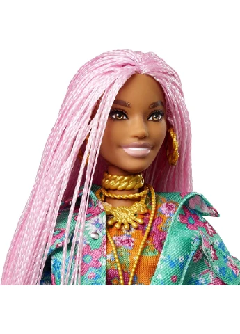 Кукла Barbie Extra Doll #10 Барби Экстра с розовыми дредами (GXF09) Mattel (255254771)