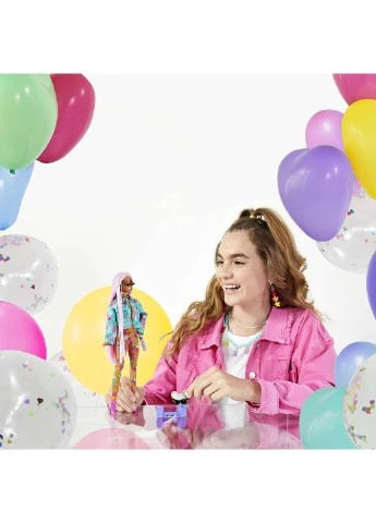 Кукла Barbie Extra Doll #10 Барби Экстра с розовыми дредами (GXF09) Mattel (255254771)