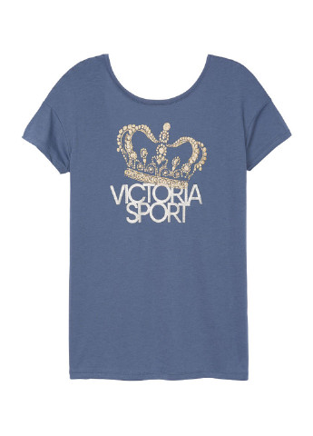 Голубая летняя футболка Victoria's Secret