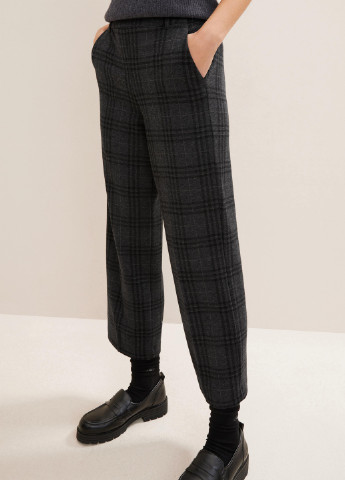 Темно-серые кэжуал демисезонные брюки Tom Tailor