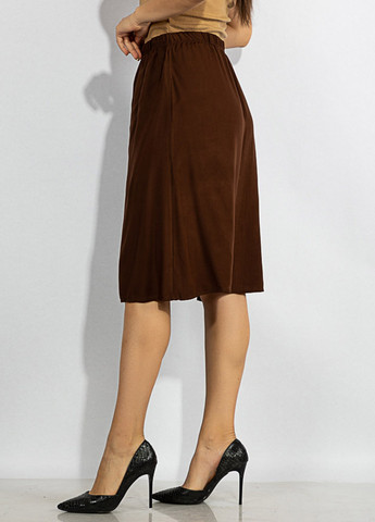 Темно-коричневая кэжуал однотонная юбка Time of Style