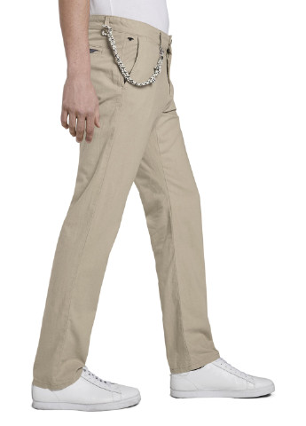 Бежевые кэжуал демисезонные зауженные брюки Tom Tailor