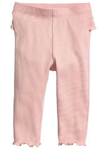Розовые кэжуал демисезонные брюки H&M