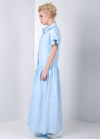 Блакитна кежуал плаття, сукня Solh однотонна