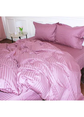 Постільна білизна Satin Stripe 30-0008 Smoky Pink 110х140 дитяча (2200005246122) Mirson (254082753)