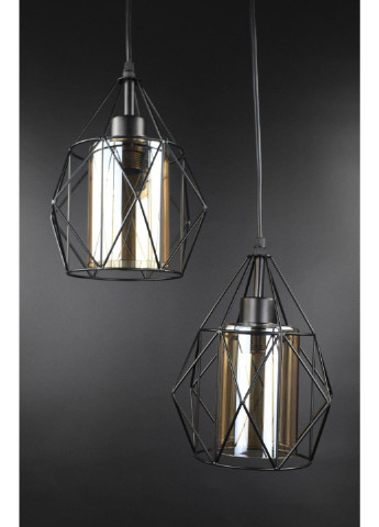 Люстра потолочная подвесная в стиле LOFT (лофт) 12652/2-br Черный 35х35х35 см. Sunnysky (253122373)