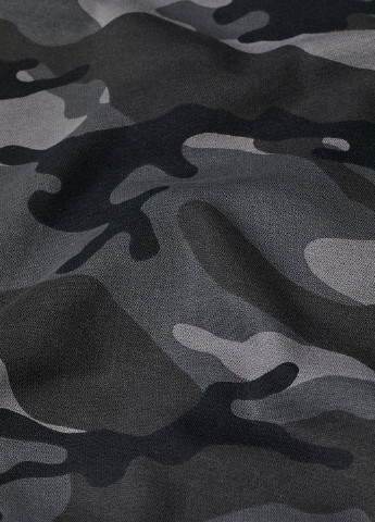 Свитшот H&M - Прямой крой камуфляжный темно-серый кэжуал трикотаж, хлопок - (229204619)