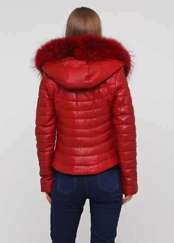 Червона демісезонна куртка Leather Factory