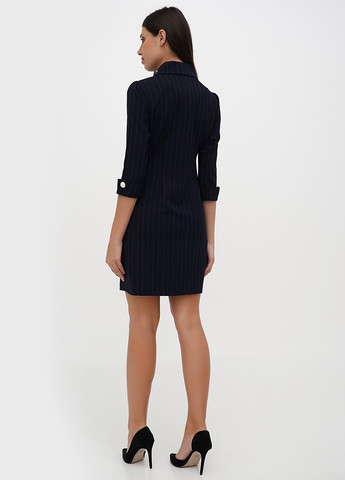 Темно-синя кежуал сукня Sassofono в смужку