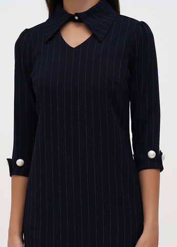 Темно-синя кежуал сукня Sassofono в смужку