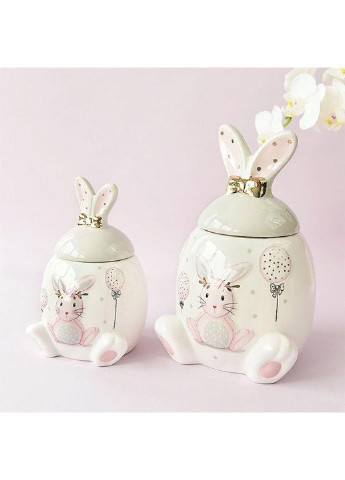 Банка для зберігання керамічна Вушка кролика 6786 15.5х10 см No Brand (253625910)