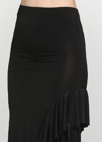 Черная кэжуал однотонная юбка Madlen а-силуэта (трапеция)