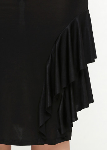 Черная кэжуал однотонная юбка Madlen а-силуэта (трапеция)