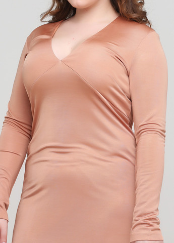 Пудровое кэжуал платье силуэтная H&M однотонное