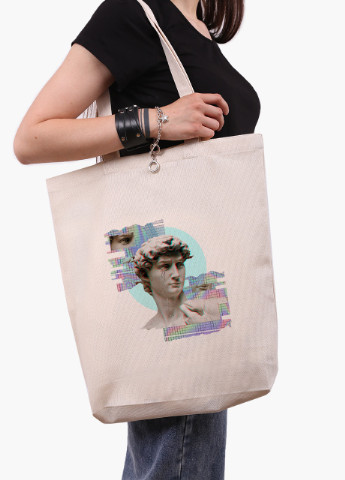 Эко сумка шоппер белая Ренессанс Давид (Renaissance David ) (9227-1584-WTD) Еко сумка шоппер біла 41*39*8 см MobiPrint (215943934)