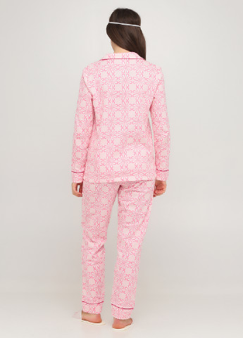 Розовая всесезон пижама (рубашка, брюки, маска) рубашка + брюки Lucci