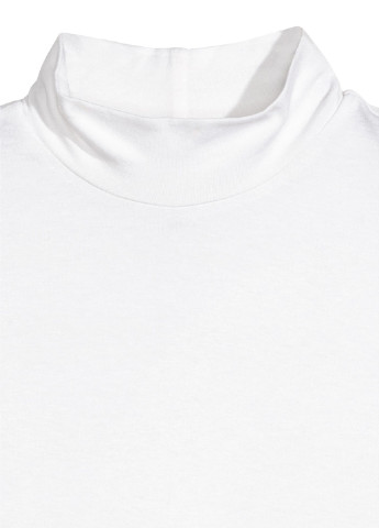 Гольф H&M однотонный белый кэжуал трикотаж
