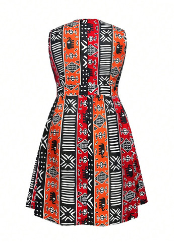 Комбінована кежуал сукня кльош SHEIN з малюнком