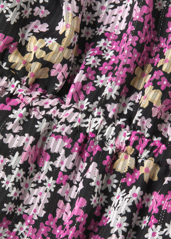 Розовое кэжуал платье с открытыми плечами, плиссированное Michael Kors с цветочным принтом