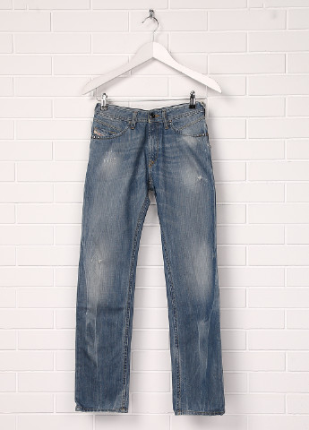 Светло-синие демисезонные со средней талией джинсы Diesel