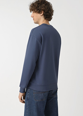 Серо-синий свитшот Promin однотонный без декора (323777899)