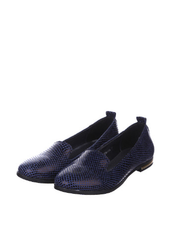 Темно-синие женские кэжуал туфли на низком каблуке украинские - фото