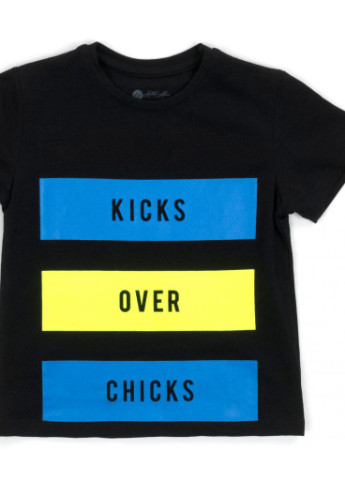 Синий летний костюм десткий футболка с бриджами (m-120-98b-black) H.A