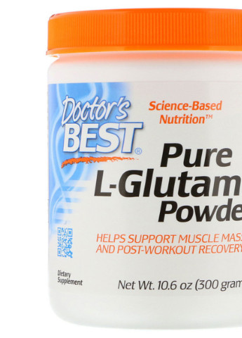 Глютамин в Порошке, L-Glutamine Powder,, 300 гр. Doctor's Best (228292456)