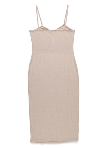 Бежева кежуал сукня сукня-майка PrettyLittleThing однотонна