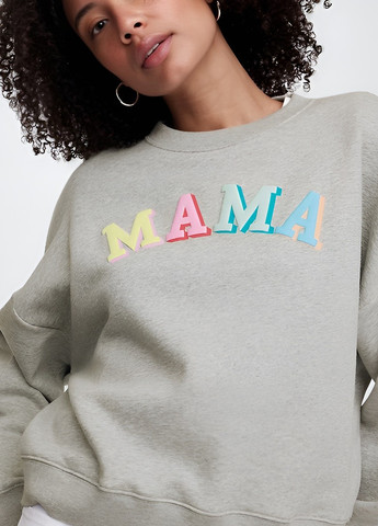 Сірий світшот Gap напис без декору (370300124)