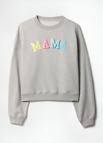 Сірий світшот Gap напис без декору (370300124)