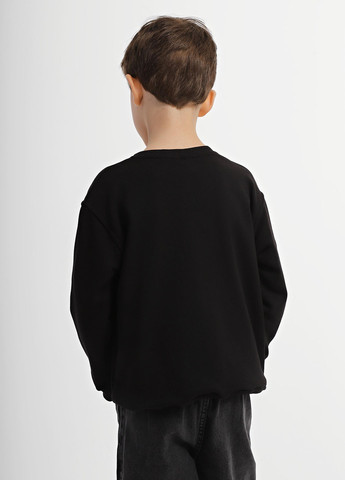 Черный свитшот INTERTOP рисунок без декора (365680902)