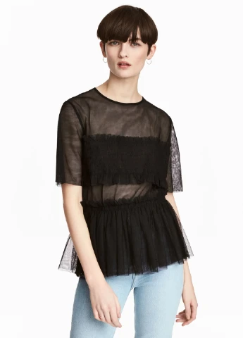 Чёрная блуза H&M