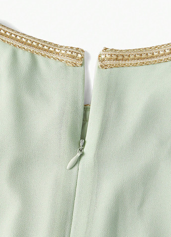 Мятное вечернее платье платье-кейп SHEIN однотонное