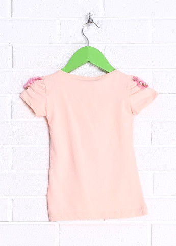 Персиковая летняя футболка с коротким рукавом Almis