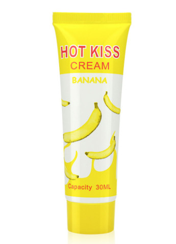 Лубрикант Hot Kiss Банан на водной основе Langsha жёлтый