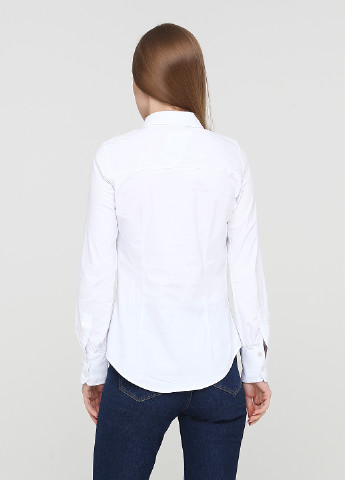 Белая классическая рубашка однотонная Karol