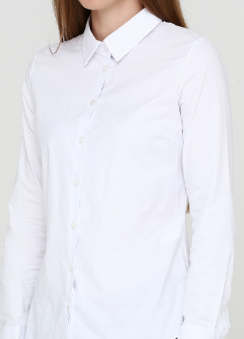 Белая классическая рубашка однотонная Karol