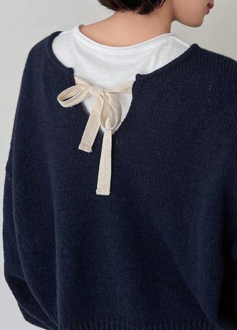 Темно-синій демісезонний светр SHEIN