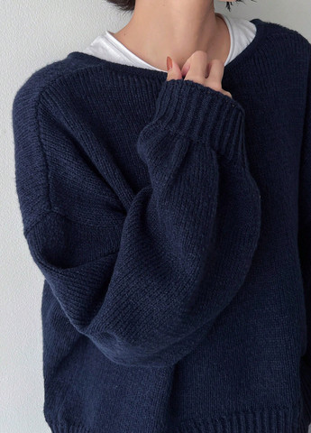 Темно-синій демісезонний светр SHEIN