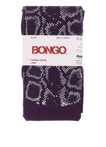 Лосины Bongo абстрактные фиолетовые повседневные нейлон