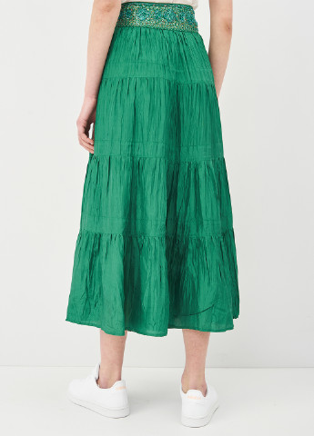 Изумрудная кэжуал однотонная юбка BCBGMAXAZRIA
